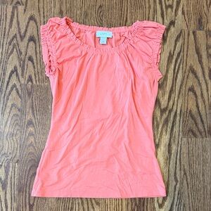 LOFT outlet petite gathered cap sleeve Top